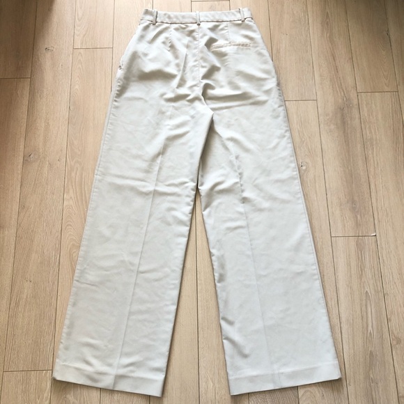 Zara High Waisted Wide Leg Pants in Oyster White Size M - Picture 3 of 11
